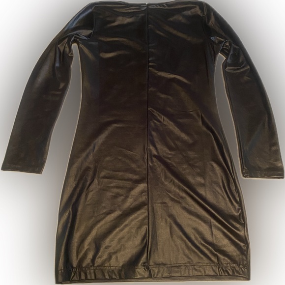 Faux Leather Dress - Picture 2 of 3